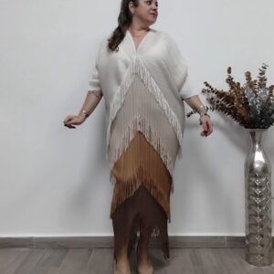 VESTIDO DIFUMINADO BEIG