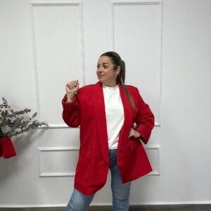 CHAQUETA ELEGAN PLUS ROJA