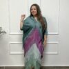 VESTIDO DIFUMINADO, AGUAMARINA
