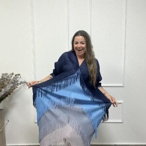 Alternative view of VESTIDO DIFUMINADO AZUL
