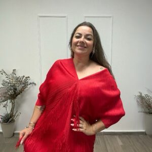 Alternative view of VESTIDO PIRÁMIDE ROJO