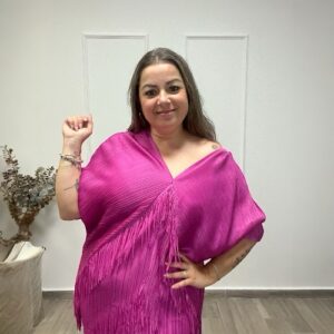 Alternative view of VESTIDO PIRÁMIDE FUCSIA