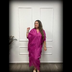 VESTIDO PIRÁMIDE FUCSIA