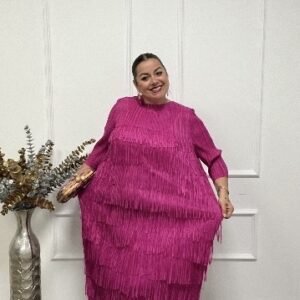Alternative view of VESTIDO AYAMONTE FUCSIA