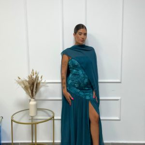VESTIDO GRANADA PETROLEO