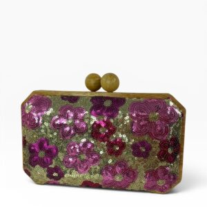 cartera flor brillo