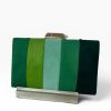 cartera rayas verdes