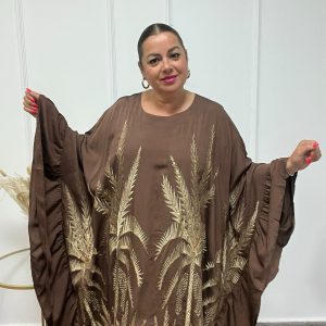 Alternative view of VESTIDO REINA MARRÓN