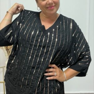 Alternative view of BLUSA DE LENTEJUELA NEGRA