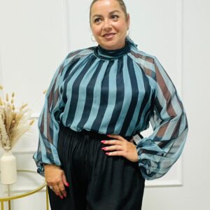 BLUSA RAYAS AZUL
