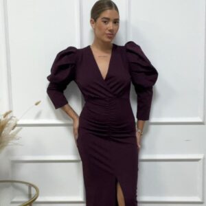 VESTIDO MANUELA BURDEOS OSCURO