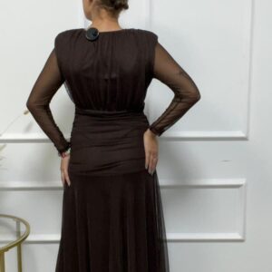 Alternative view of VESTIDO ALMA MARRON