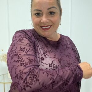 Alternative view of BLUSA NURIA BURDEOS