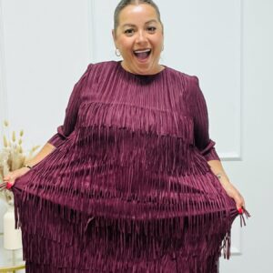 Alternative view of VESTIDO AYAMONTE BERENJENA