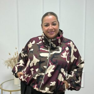 CHAQUETA CAMUFLAJE BURDEOS